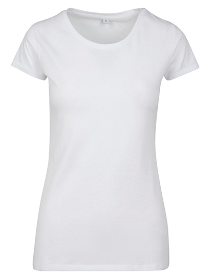 T-Shirt Damski Slim Bawelniany Jersey BY086 - White