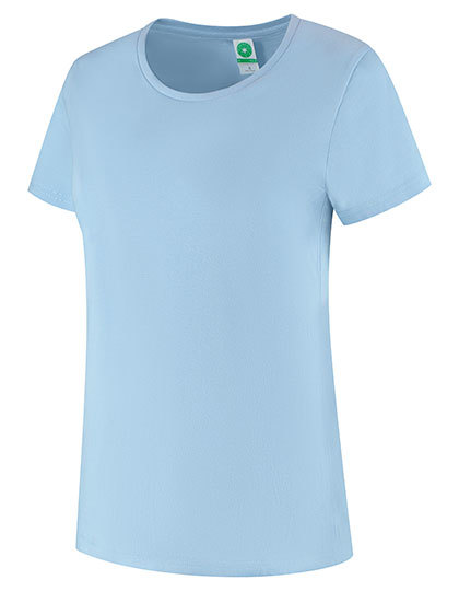 T-shirt Damski Slim Bawelna Organiczna SWGL4 - Blue Mist