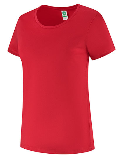 T-shirt Damski Slim Bawelna Organiczna SWGL4 - Fiesta Red