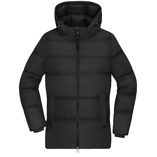 Plaszcz Damski Pikowany Zimowy JN1369 - Black