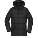 Plaszcz Damski Pikowany Zimowy JN1369 - Black