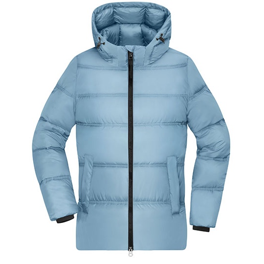 Plaszcz Damski Pikowany Zimowy JN1369 - Milky Blue