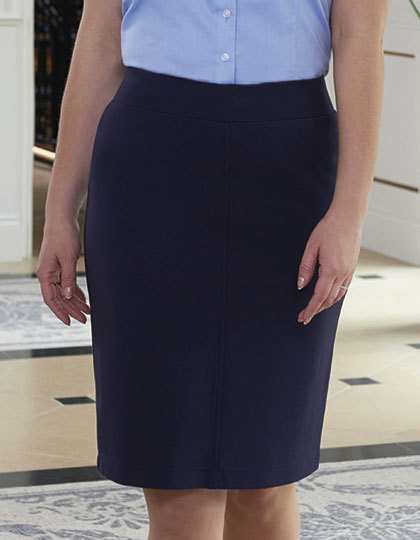 Spódnica Prosta Wciągana Wiskoza Elastan BR2370 - Navy