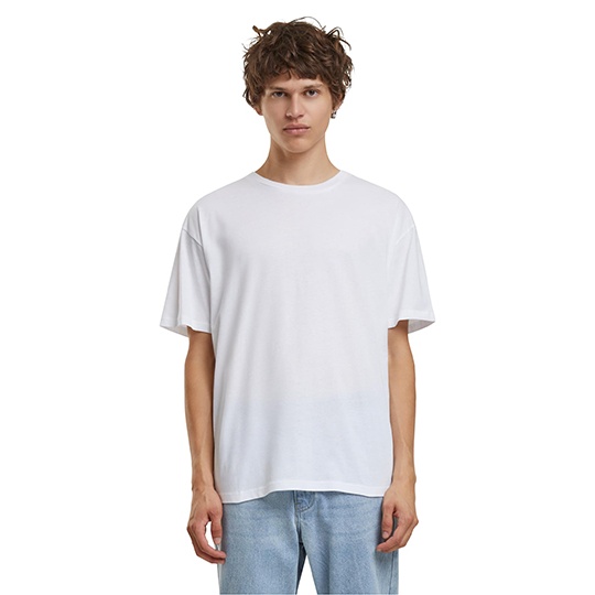 T-shirt Meski Luzny Bawelniany BYBB035 - White