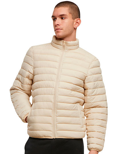 Lekka pikowana kurtka ze stojka NM031 - Sand