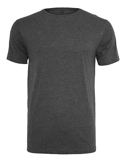 Koszulka Męska Slim Bawełniana BY005 - Charcoal (Heather)