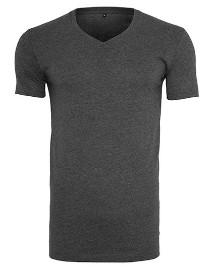 T-Shirt Slim Dlugi Bawelniany BY006 - Charcoal (Heather)