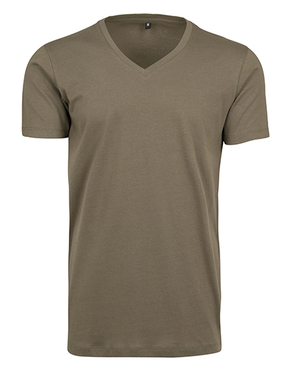 T-Shirt Slim Dlugi Bawelniany BY006 - Olive