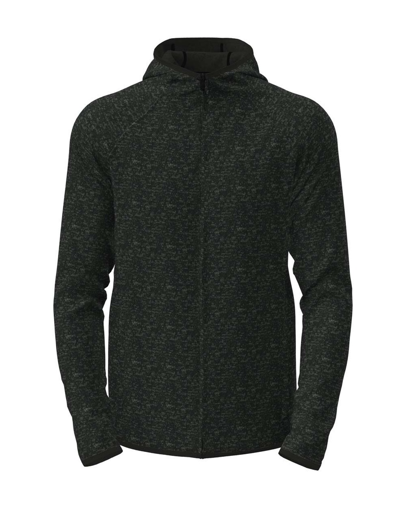 Kurtka Polarowa Meska Rozpinana z Kapturem S5460 - Black Opal Heather