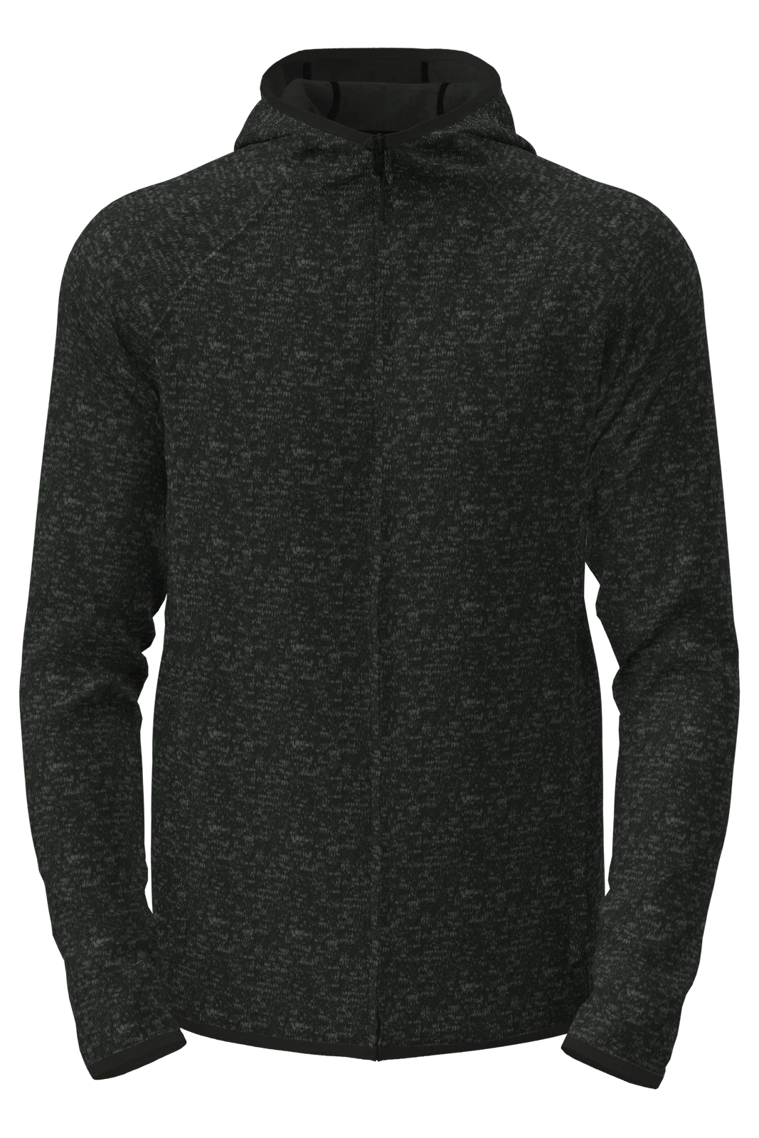 Kurtka Polarowa Meska Rozpinana z Kapturem S5460 - Black Opal Heather