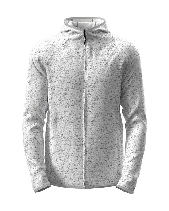 Kurtka Polarowa Meska Rozpinana z Kapturem S5460 - Light Grey Heather