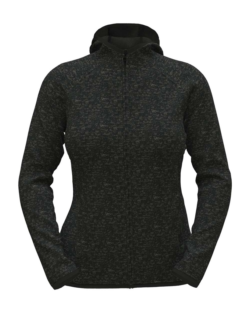 Damska kurtka polarowa z kapturem S5560 - Black Opal Heather