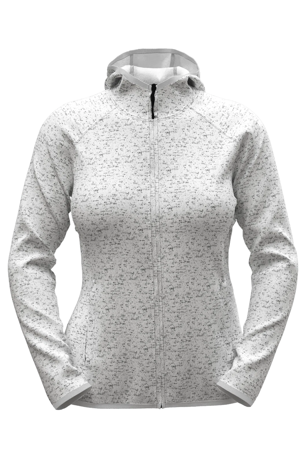 Damska kurtka polarowa z kapturem S5560 - Light Grey Heather
