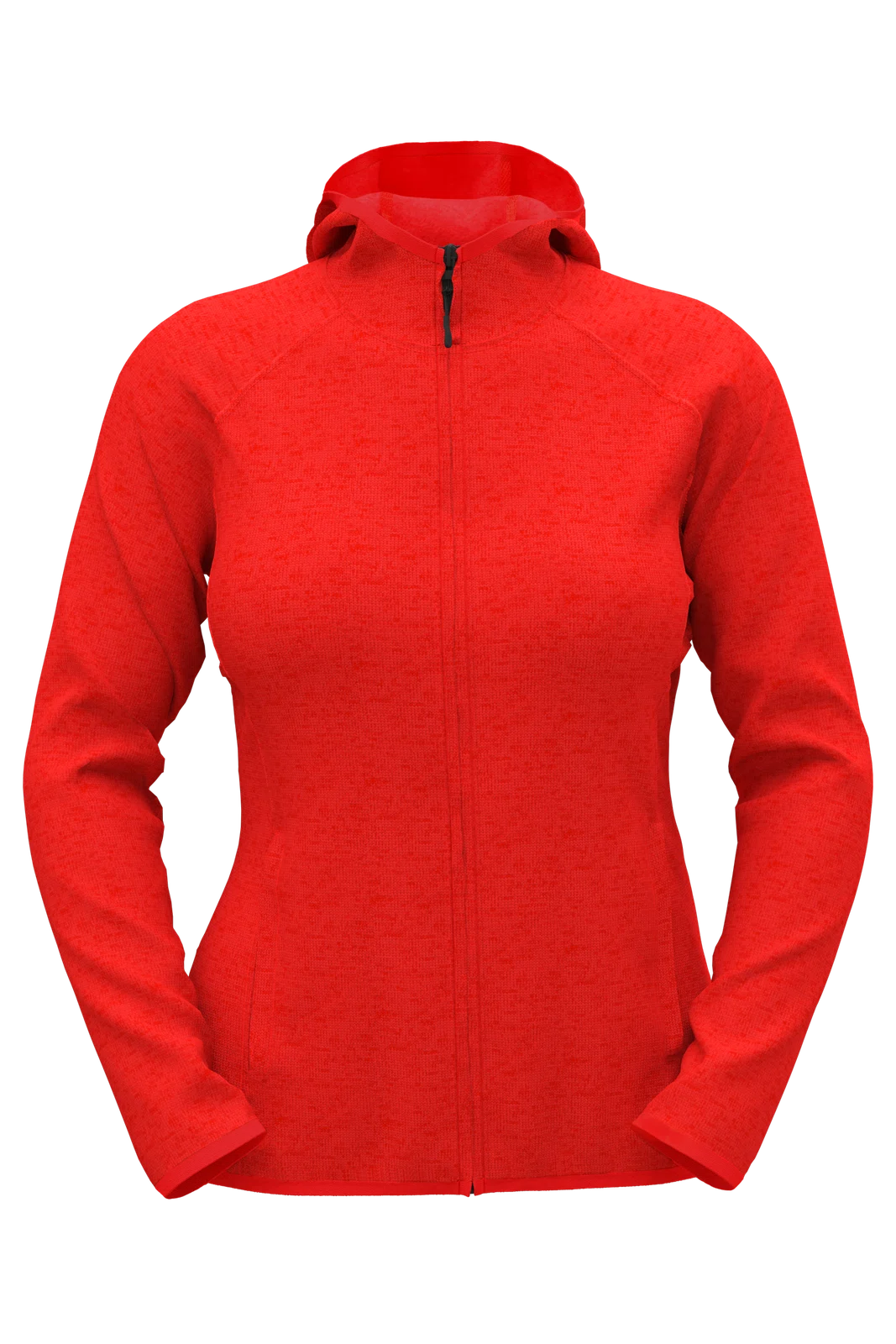 Damska kurtka polarowa z kapturem S5560 - Scarlet Red Heather