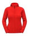 Damska kurtka polarowa z kapturem S5560 - Scarlet Red Heather