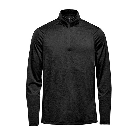 Meska bluza slim z zamkiem 1/4 ST135 - Black