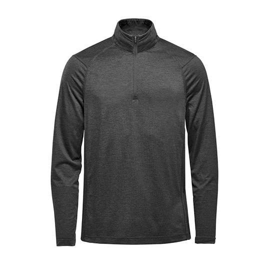 Meska bluza slim z zamkiem 1/4 ST135 - Charcoal Heather