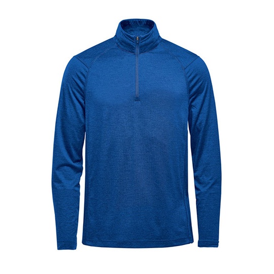 Męska bluza slim z zamkiem 1/4 ST135 - Classic Blue Heather