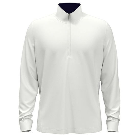 Męska bluza z zamkiem 1/4 CW350 - Bright White