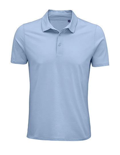 Męska koszulka polo NB3572 - Soft Blue
