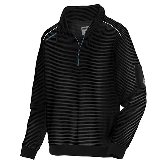 Męski sweter Troyer ze stójką TX80675 - Black & Anthracite