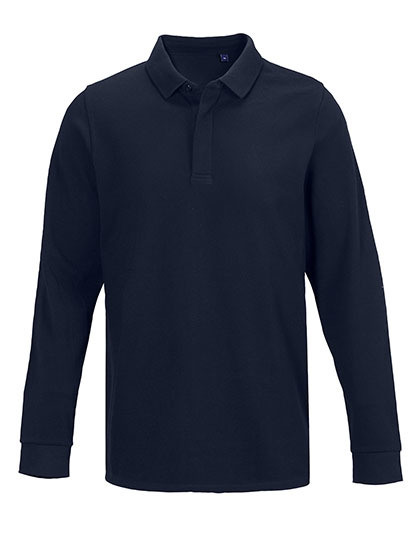 Męska koszulka polo z długim rękawem NB4396 - Night