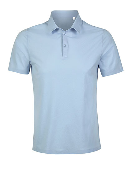 Męskie polo z krótkim rękawem NB3933 - Soft Blue