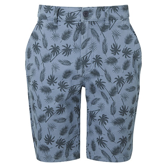 Szorty Meskie Dopasowane Bawelniane Nadruk Palm WB905 - Blue (2160 C)