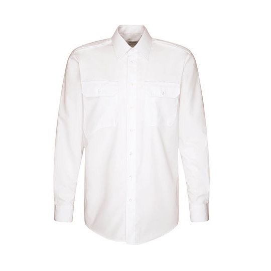 Meska koszula pilotka z dlugim rekawem SN146760 - White