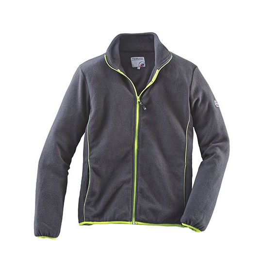Kurtka Męska Polarowa Ze Stojka Lekka TX61639 - Black & Lime
