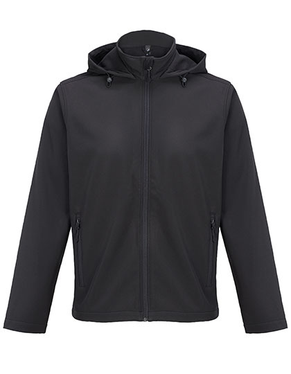 Kurtka Męska z Kapturem Softshell z Recyklingu L04447 - Black