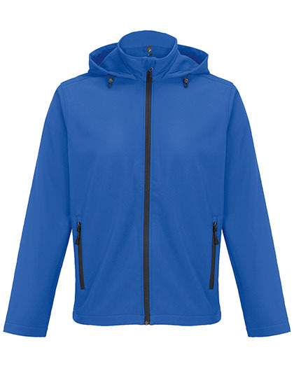 Kurtka Meska z Kapturem Softshell z Recyklingu L04447 - Royal Blue 241