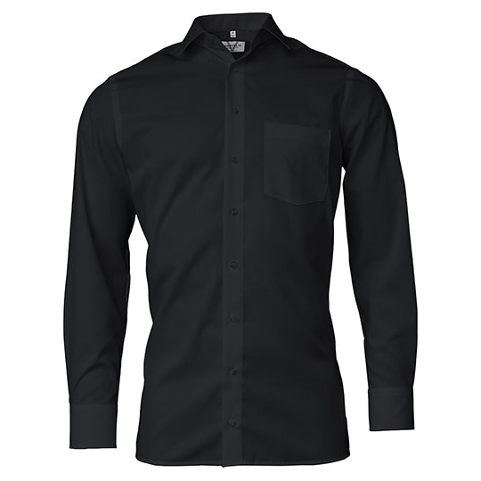 Koszula Meska Modern Fit Bawelniana Dlugi Rekaw Nie Wymaga Prasowania MV470064 - Black