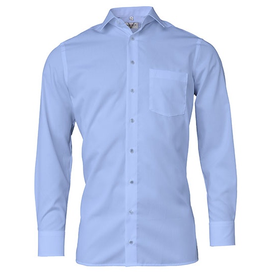 Koszula Meska Modern Fit Bawelniana Dlugi Rekaw Nie Wymaga Prasowania MV470064 - Blue