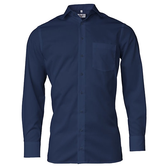 Koszula Meska Modern Fit Bawelniana Dlugi Rekaw Nie Wymaga Prasowania MV470064 - Navy