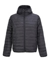 Kurtka Meska Lekka Pikowana z Kapturem Poliester z Recyklingu L04444 - Black