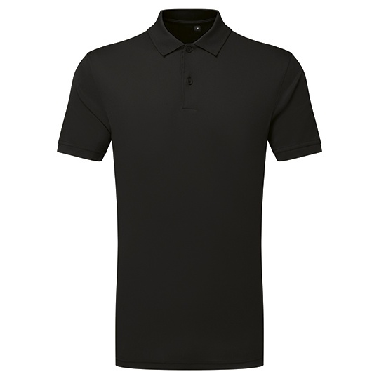 Koszulka Polo Meska Teksturowana Odprowadzajaca Wilgoc TR505 - Black