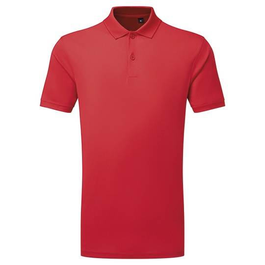 Koszulka Polo Meska Teksturowana Odprowadzajaca Wilgoc TR505 - Fire Red