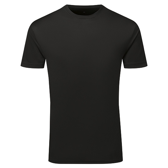 Koszulka Meska Sportowa Teksturowana Odprowadzajaca Wilgoc TR503 - Black