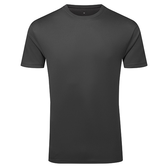 Koszulka Meska Sportowa Teksturowana Odprowadzajaca Wilgoc TR503 - Charcoal