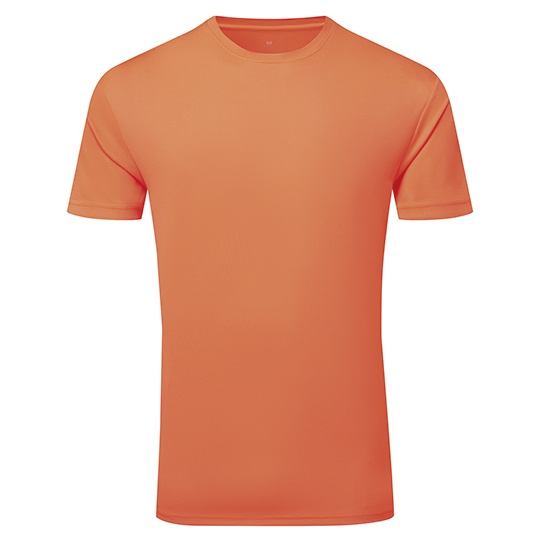 Koszulka Meska Sportowa Teksturowana Odprowadzajaca Wilgoc TR503 - Lightning Orange