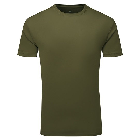 Koszulka Meska Sportowa Teksturowana Odprowadzajaca Wilgoc TR503 - Olive