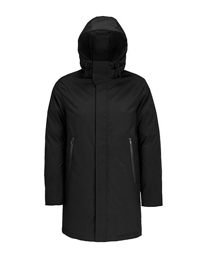 Męska kurtka ocieplana z kapturem NB4002 - Deep Black