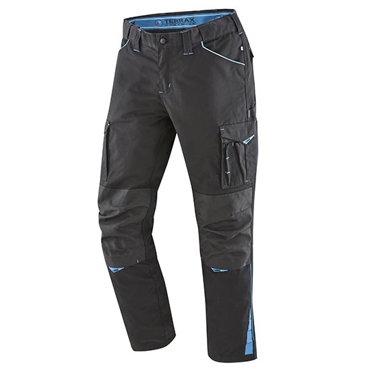 Spodnie Robocze Meskie Wytrzymale z Kieszeniami TX20517 - Black & Azure