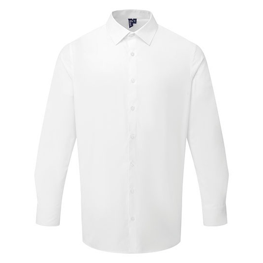 Koszula Meska Nowoczesny Kroj Dlugi Rekaw PW203 - White