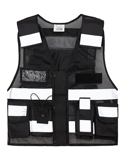Kamizelka Taktyczna Siatkowa Odblaskowa KX145 - Black