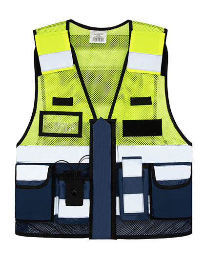 Kamizelka Taktyczna Siatkowa Odblaskowa KX145 - Navy & Signal Yellow