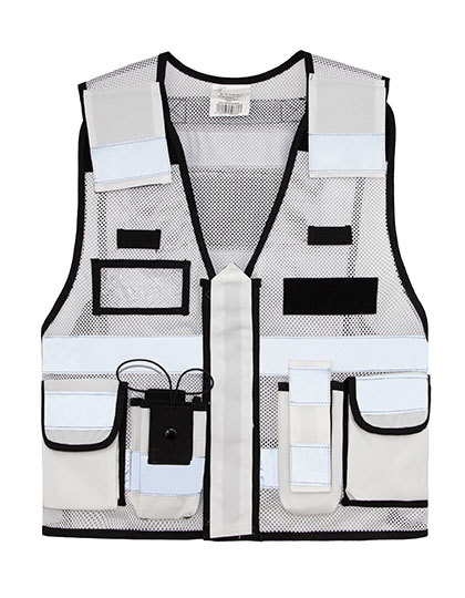 Kamizelka Taktyczna Siatkowa Odblaskowa KX145 - White