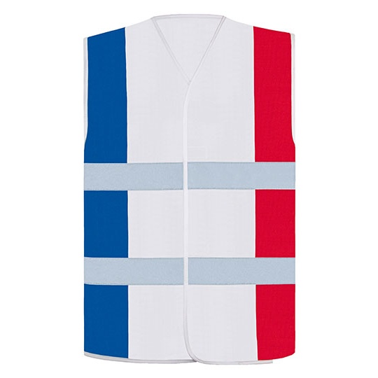 Kamizelka Odblaskowa Poliester KX144 - Blue & White & Red