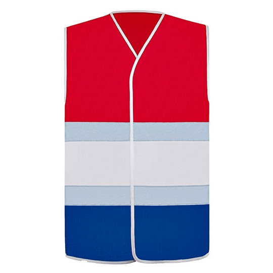 Kamizelka Odblaskowa Poliester KX144 - Red & White & Blue